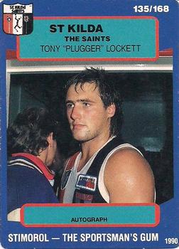 1990 AFL Scanlens Stimorol #135 Tony Lockett Front